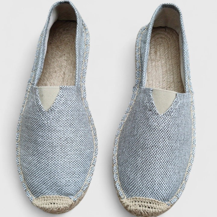 Damskie espadryle z wsuwaną cholewką i podeszwą z plecionym wykończeniem
