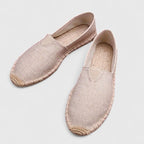 Damskie espadryle z wsuwaną cholewką i podeszwą z plecionym wykończeniem