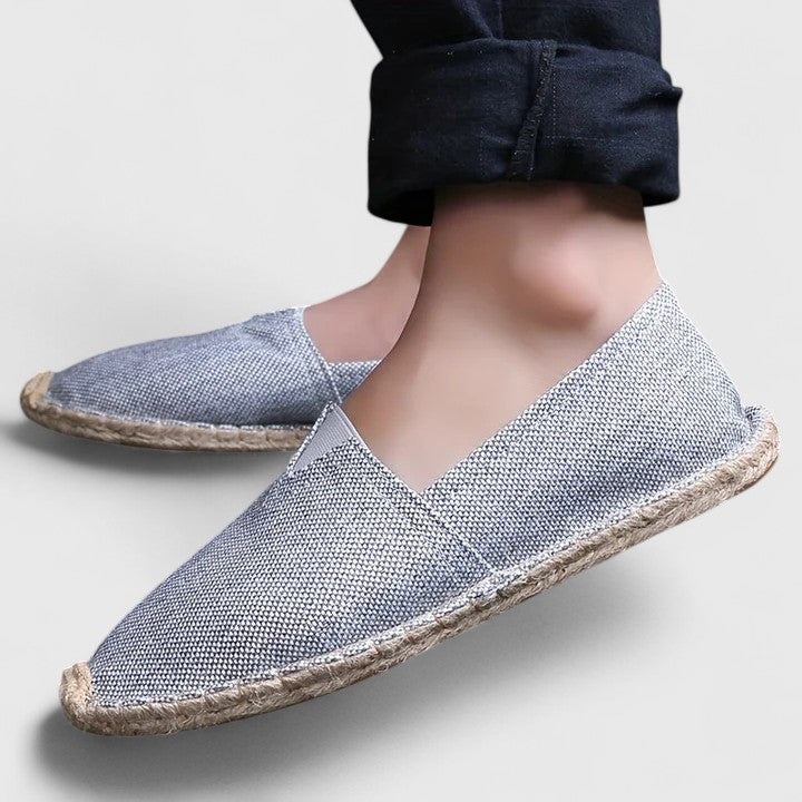 Damskie espadryle z wsuwaną cholewką i podeszwą z plecionym wykończeniem