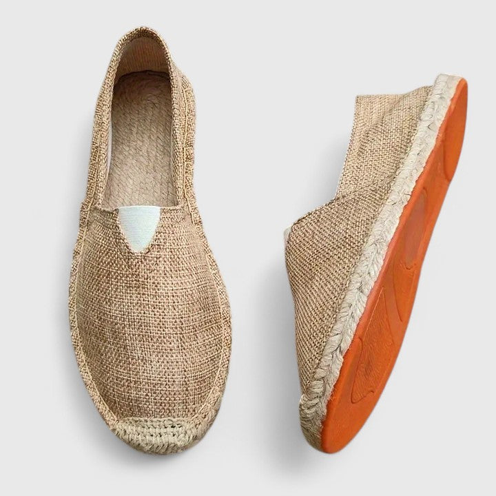 Damskie espadryle z wsuwaną cholewką i podeszwą z plecionym wykończeniem
