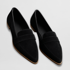 Damskie loafersy ze szpiczastym noskiem i paskiem na przyszwie