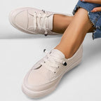Damskie sneakersy sznurowane z niskoprofilową podeszwą