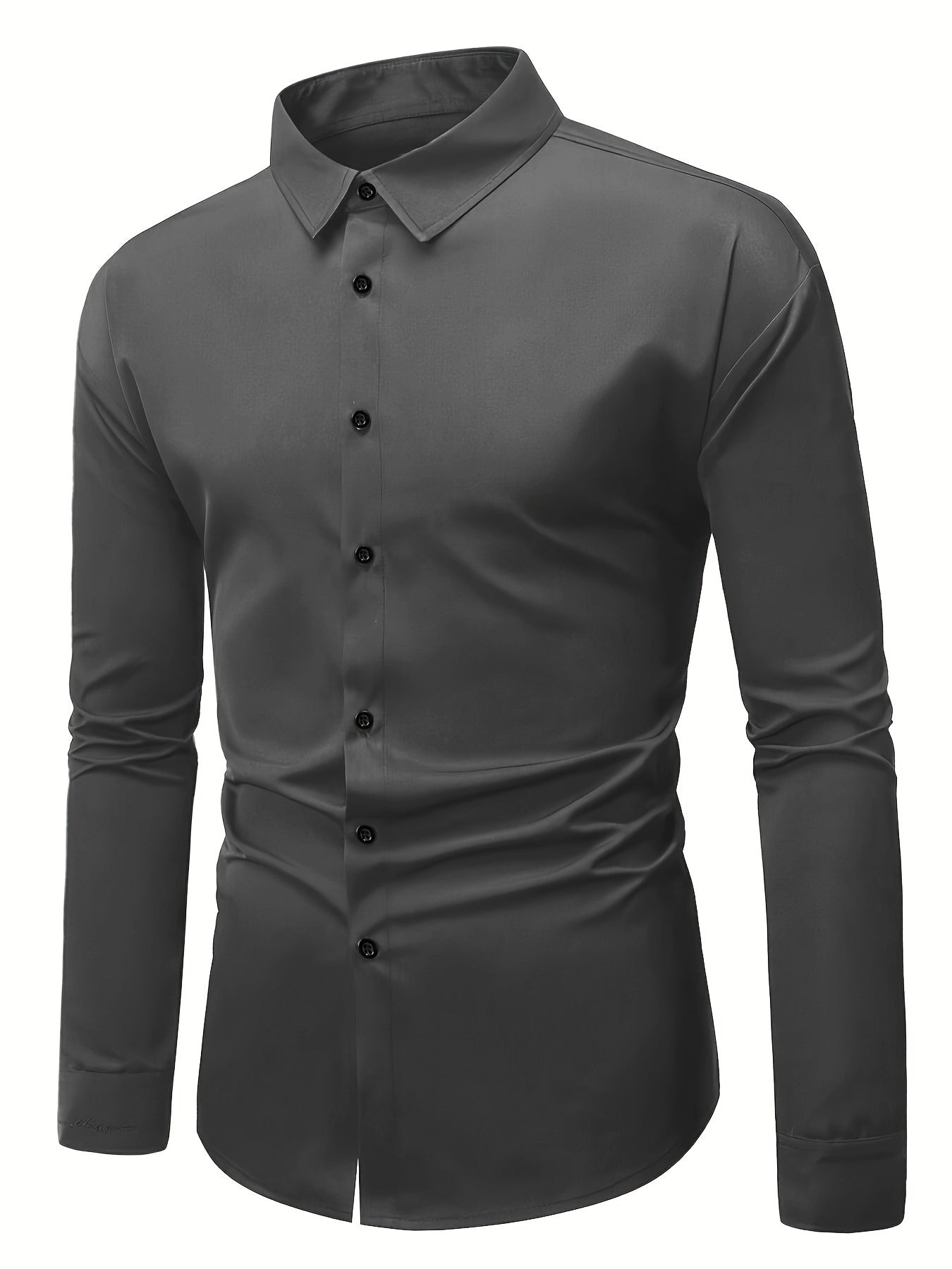Męska koszula slim fit z długim rękawem i guzikami