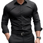 Męska koszula slim fit z długim rękawem i guzikami