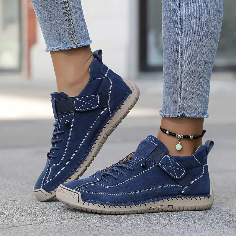 Męskie sneakersy ze sznurowaniem i paskiem przy kostce