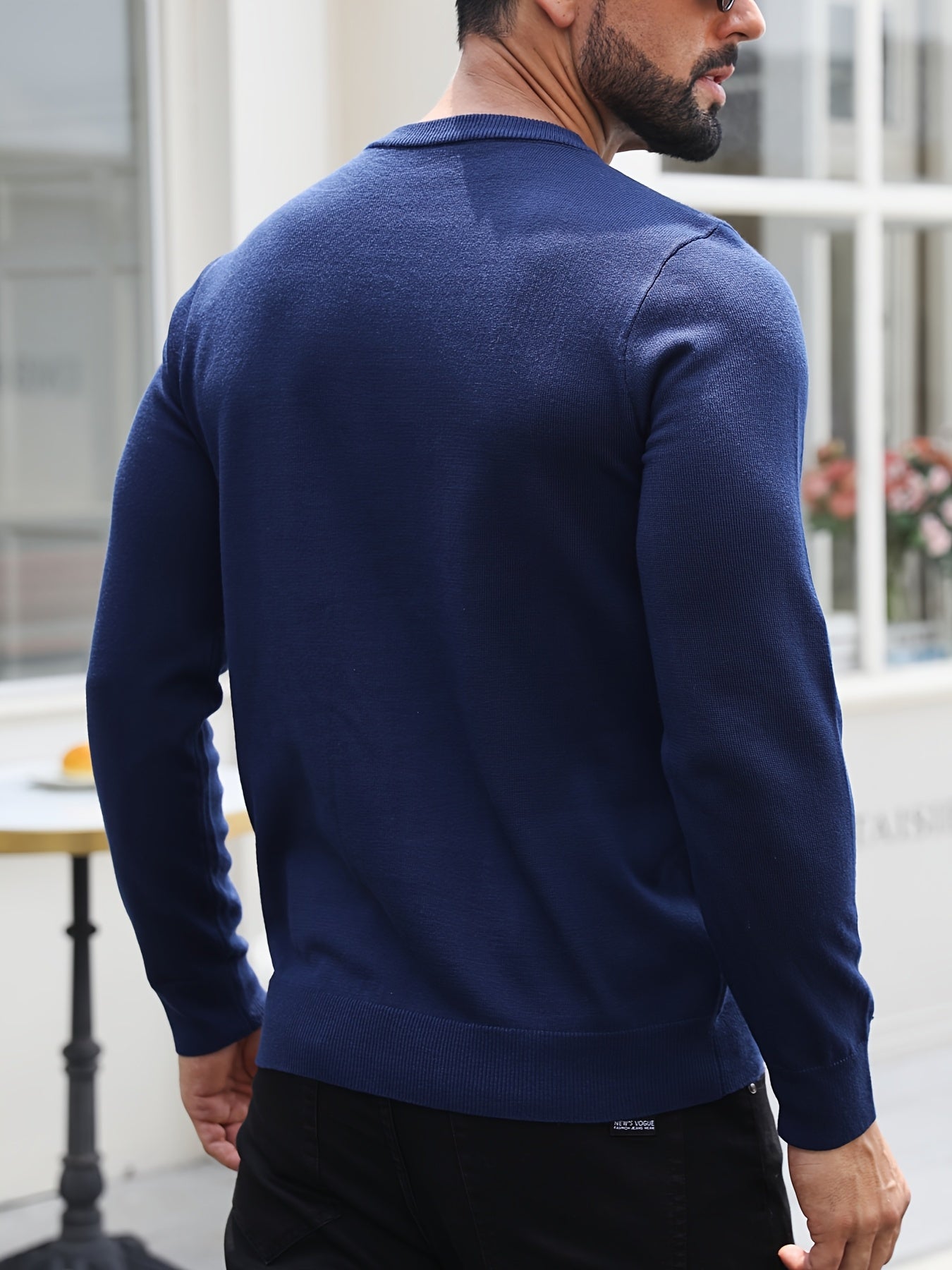 Sweter męski w diamentowy wzór